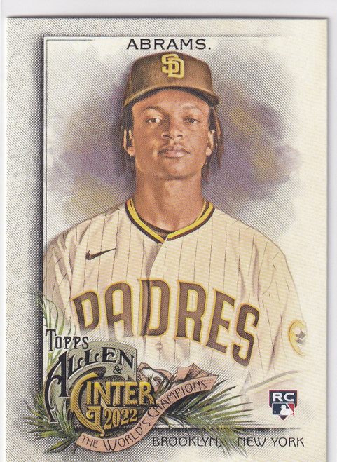 2022 TOPPS ALLEN & GINTER #226 CJ ABRAMS WORLD CHAMPION- SAN DIEGO PADRES