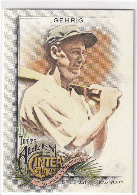 2022 TOPPS ALLEN & GINTER #26 LOU GEHRIG WORLD CHAMPION- NEW YORK YANKEES