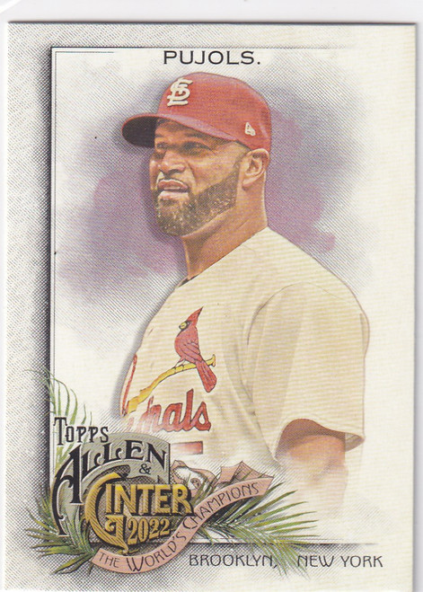 2022 TOPPS ALLEN & GINTER #53 ALBERT PUJOLS WORLD CHAMPION- ST LOUIS CARDINALS