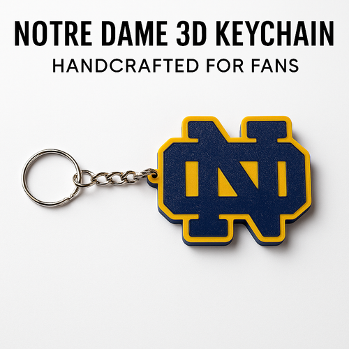 Notre Dame ND Logo Keychain – Fan Gift, Stocking Stuffer