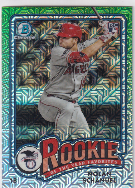 2024 TOPPS BOWMAN CHROME #ROY-9 NOLAN SCHANUEL ROOKIE OF YEAR- ANGELS