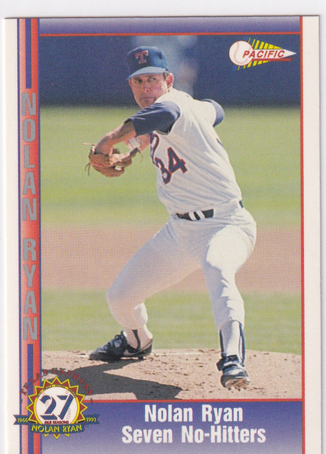 1993 PACIFIC #211 NOLAN RYAN SEVEN NO HITTERS- TEXAS RANGERS