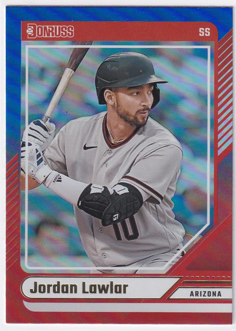 2024 DONRUSS #94 JORDAN LAWLAR RED & BLUE HOLO- ARIZONA DIAMONDBACKS