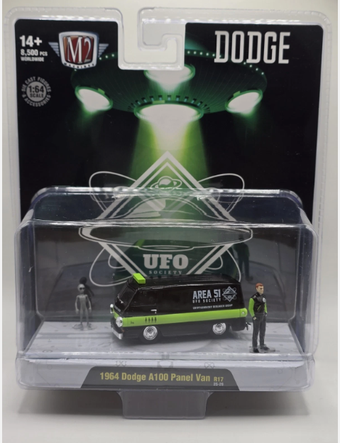 M2 Machines 1:64 R17 UFO Society 1964 Dodge A100 Panel Van