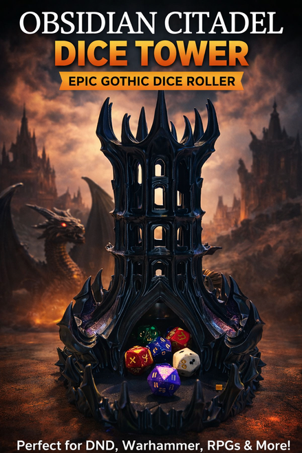 Obsidian Citadel Dice Tower Gothic RPG Dice Roller DND Warhammer Tabletop