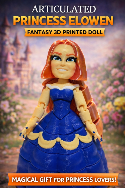 Princess Elowen Articulated Doll 3D Printed Princess Figure Toy Gift