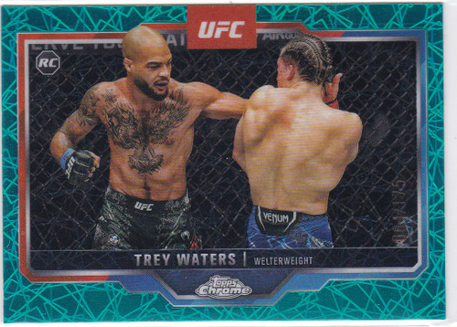 2025 Topps Chrome UFC # 48 Trey Waters Teal Refractor 4/175