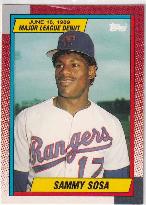 1989 TOPPS #120 SAMMY SOSA- TEXAS RANGERS