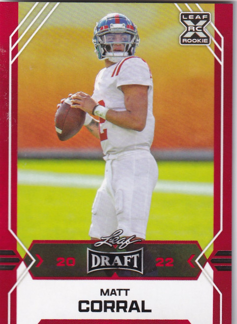 2022 LEAF DRAFT RED COMPLETE SET 1-10- WASHINGTON COMMANDERS