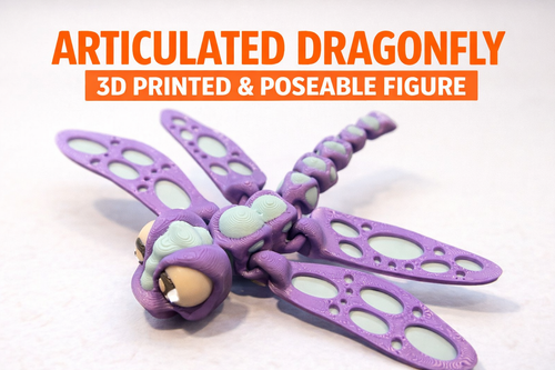 Articulated Dragonfly – 3D Printed Poseable Dragonfly Figure