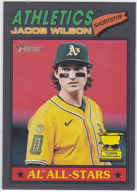 2026 Topps Heritage #17 Jacob Wilson Dark Gray Athletics