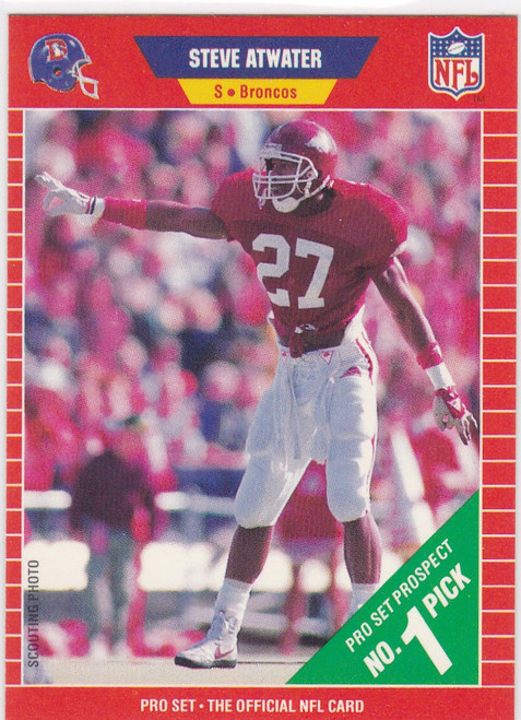 1989 Pro Set #492 Steve Atwater RC Denver Broncos