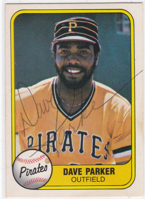 1981 Fleer #314 Dave Parker TTM (Thru The mail, NO COA) AUTO Pittsburgh Pirates
