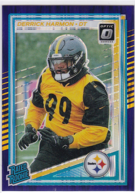 2025 Panini Donruss Optic Derrick Harmon Rated Rookie Purple Shock #256 Steelers