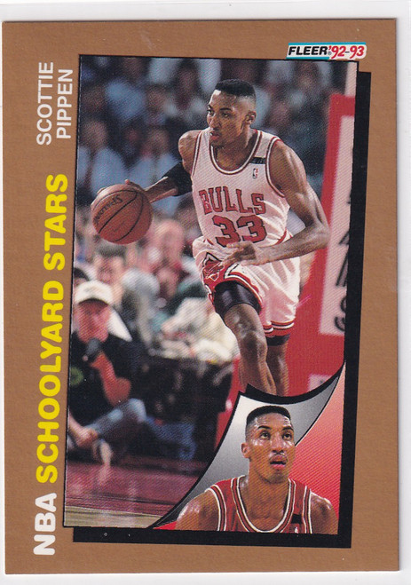 1992 FLEER #260 SCOTTIE PIPPEN SCHOOL YARD STARS- CHICAGO BULLS