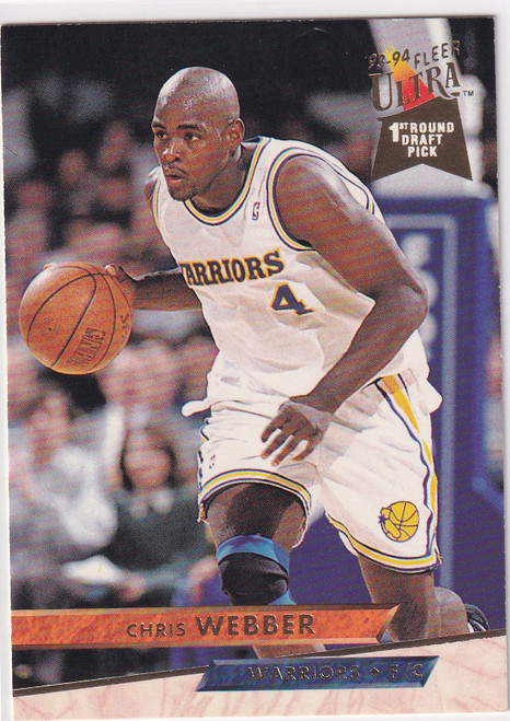 1994 FLEER #252 CHRIS WEBBER DRAFT PICK- GOLDEN STATE WARRIORS