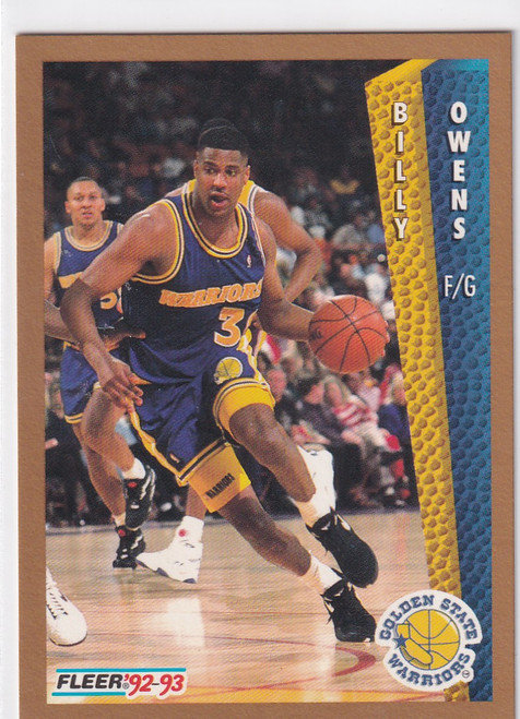 1992 FLEER #79 BILLY OWENS- GOLDEN STATE WARRIORS