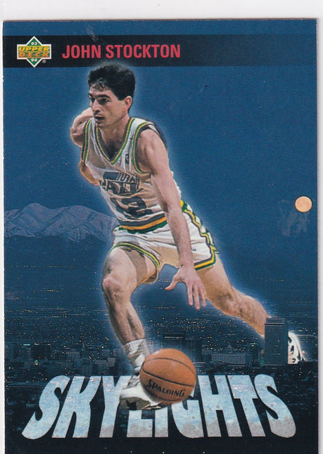 1993 UPPER DECK #478 JOHN STOCKTON SKYLIGHT- UTAH JAZZ