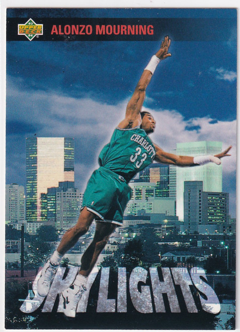 1993 UPPER DECK #468 ALONZO MOURNING SKYLIGHTS- CHARLOTTE HORNETS