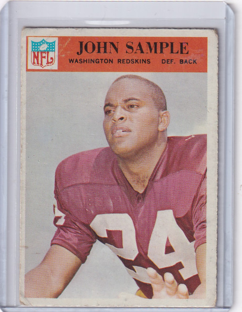 1966 Philadelphia Football #191 Johnny Sample - Washington Redskins