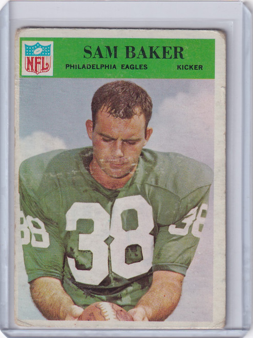 1966 Philadelphia Football #132 Sam Baker - Philadelphia Eagles