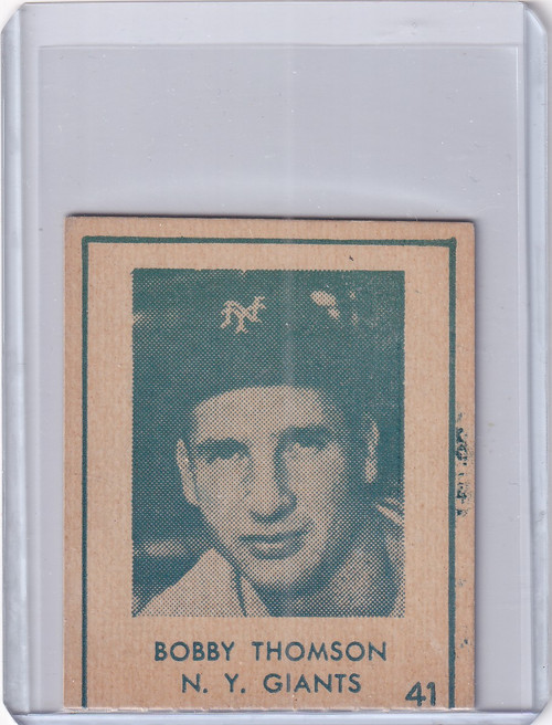 1948 R346 Blue Tint #41 Bobby Thomson - New York Giants