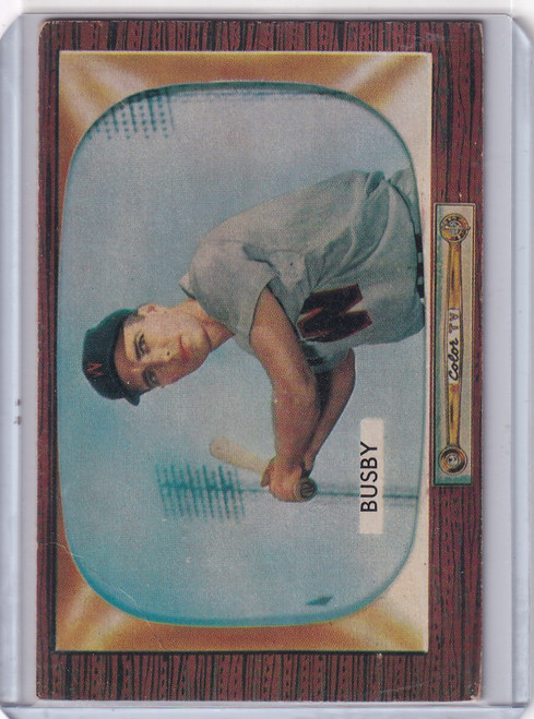 1955 Bowman Baseball #166 Jim Busby - Washington Senators