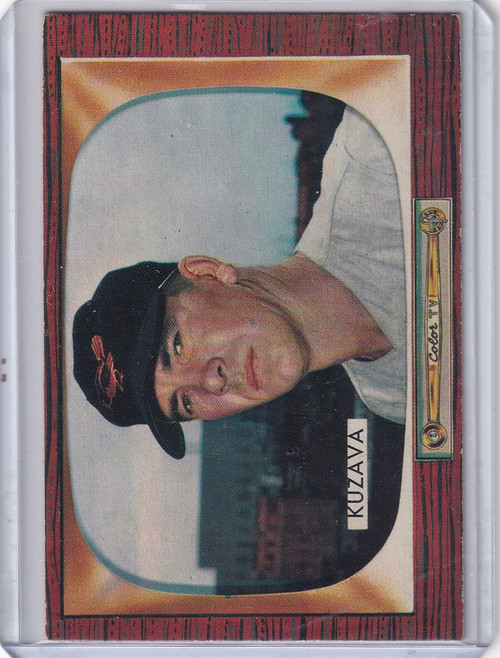 1955 Bowman Baseball #215 Bob Kuzava - Baltimore Orioles