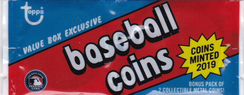 2019 Topps Archives Value Box Minted Coin Sealed Pack 2 Coins