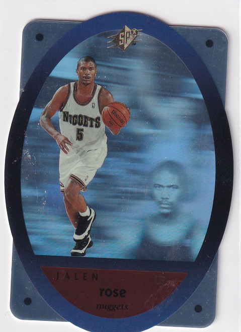 1996 UPPER DECK SPX #14 JALEN ROSE HOLOGRAM DIE CUT- DENVER NUGGETS