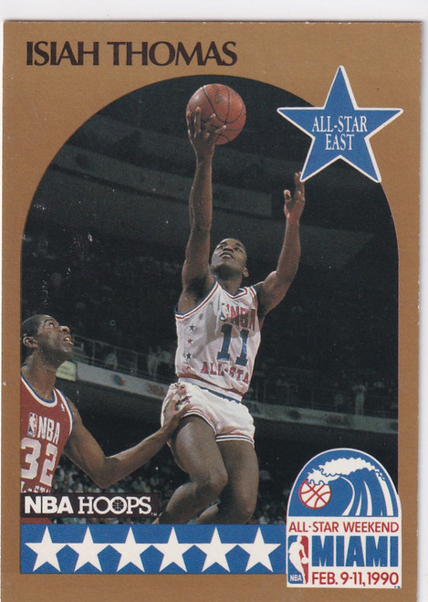 1990 HOOPS #11 ISIAH THOMAS ALL STAR- DETROIT PISTONS