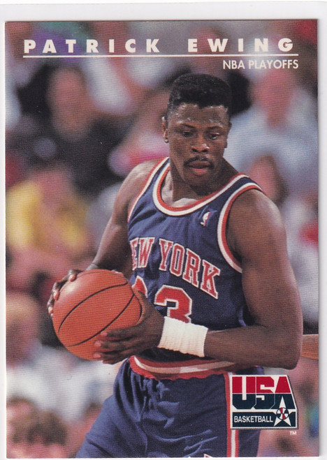 1992 SKYBOX #24 PATRICK EWING NBA PLAYOFFS USA- NEW YORK KNICKS