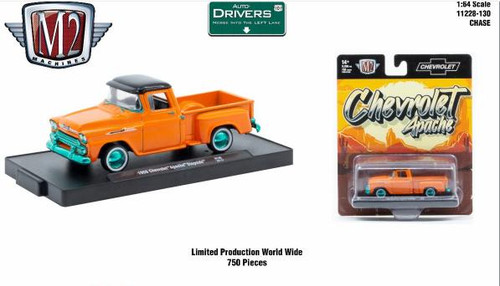 M2 Machines Auto-Drivers 1:64 R130 1958 Chevrolet Apache Stepside CHASE
