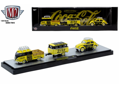M2 Machines Auto Hauler TW43 1960 VW Double Cab Truck 53 VW Beetle Deluxe