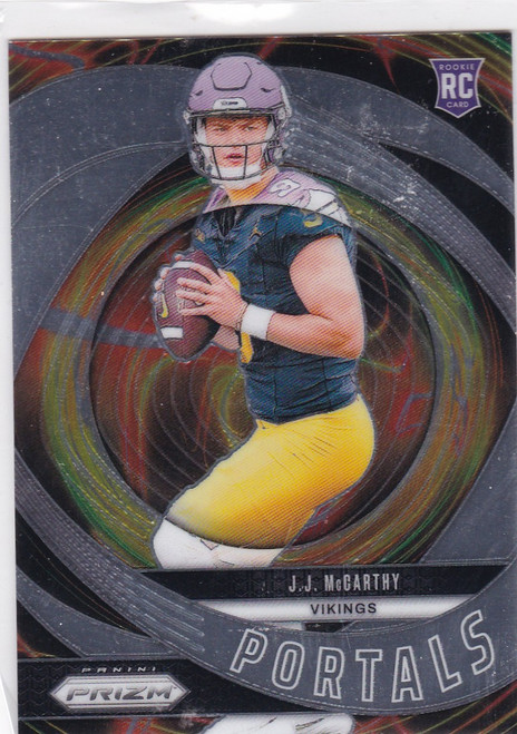 2024 Panini Prizm #7 J.J. McCarthy Portals RC Minnesota Vikings