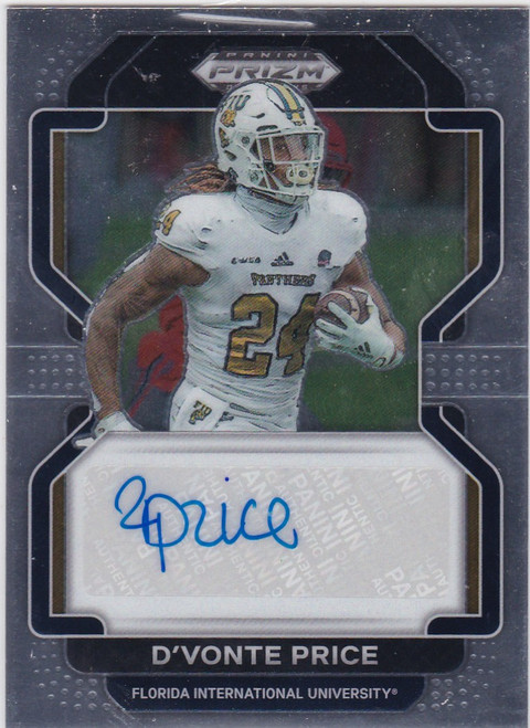 2023 Panini Draft Picks #RA-DVP D'Vonte Price AUTO RC