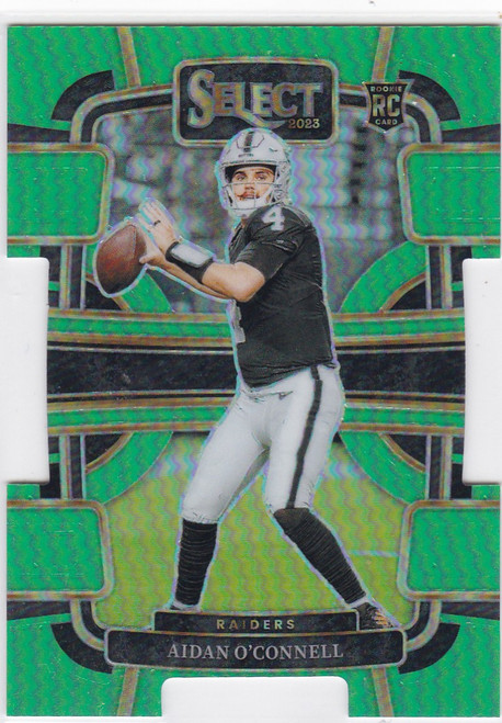 2023 Panini Select Neon Green Die Cut #58 Aidan O'Connell RC  Raiders