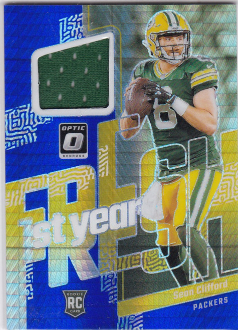 2023 Panini Optic #FYF-SC Sean Clifford Blue First Year Freshman RC Packers