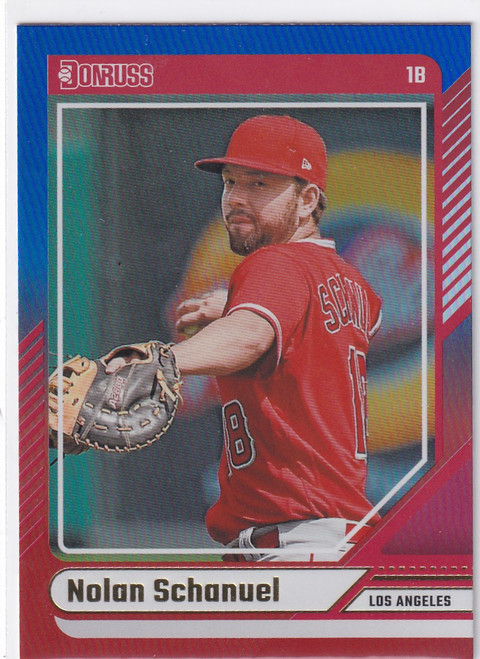 2024 DONRUSS #96 NOLAN SCHANUEL RED BLUE HOLO- ANGELS