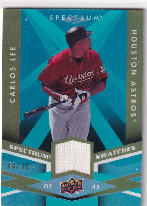 2009 UPPER DECK SPECTRUM #SS-CL CARLOS LEE PATCH 48/99- HOUSTON ASTROS