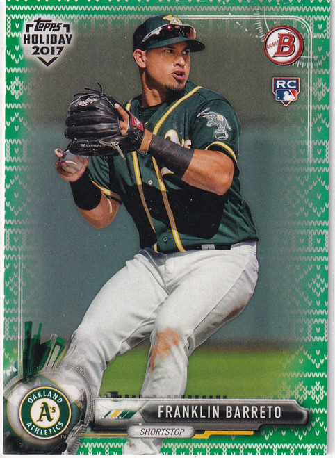 2017 TOPPS BOWMAN HOLIDAY #TH-FB FRANKLIN BARRETO 87/99- OAKLAND ATHLETICS
