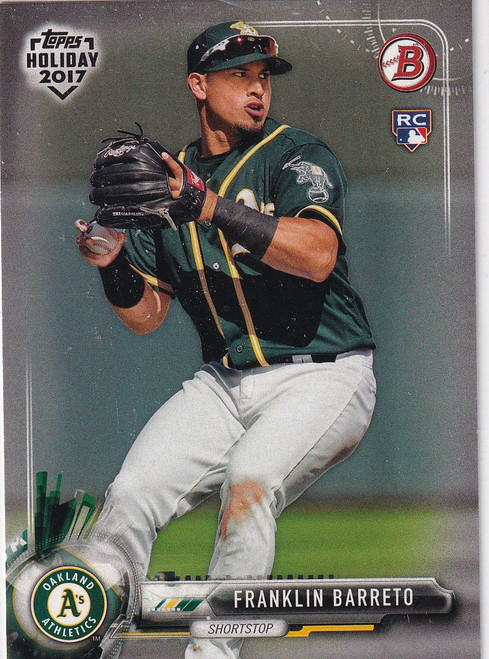 2017 TOPPS HOLIDAY #TH-FB FRANKLIN BARRETO- OAKLAND ATHLETICS