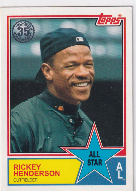 2018 TOPPS #83AS-50 RICKEY HENDERSON ALL STAR- OAKLAND ATHLETICS