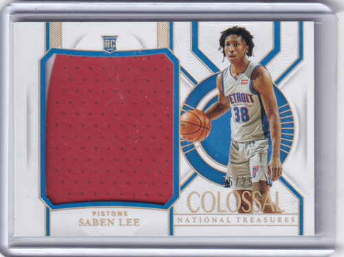 2020-21 NATIONAL TREASURE #CRM-SLE SABEN LEE PATCH 6/25- DETROIT PISTONS