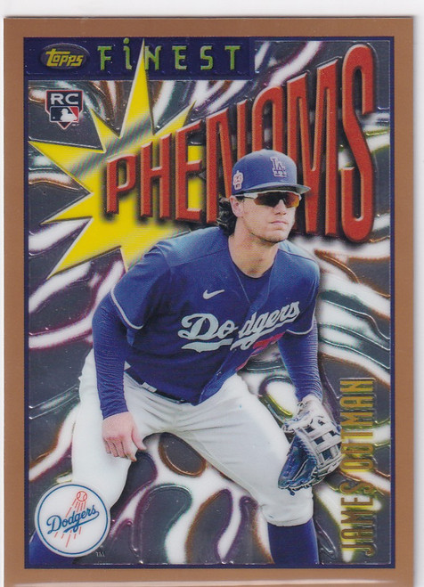 2023 TOPPS FINEST #51 JAMES OUTMAN PHENOMS- LOS ANGELES DODGERS