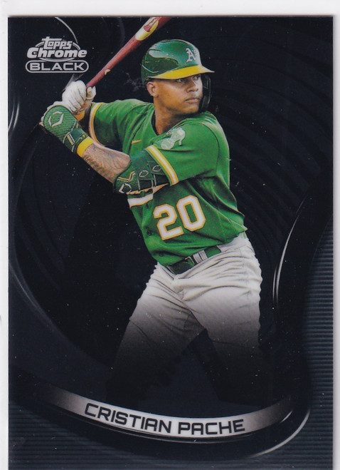 2022 TOPPS CHROME BLACK #52 CRISTIAN PACHE- OAKLAND ATHELTICS