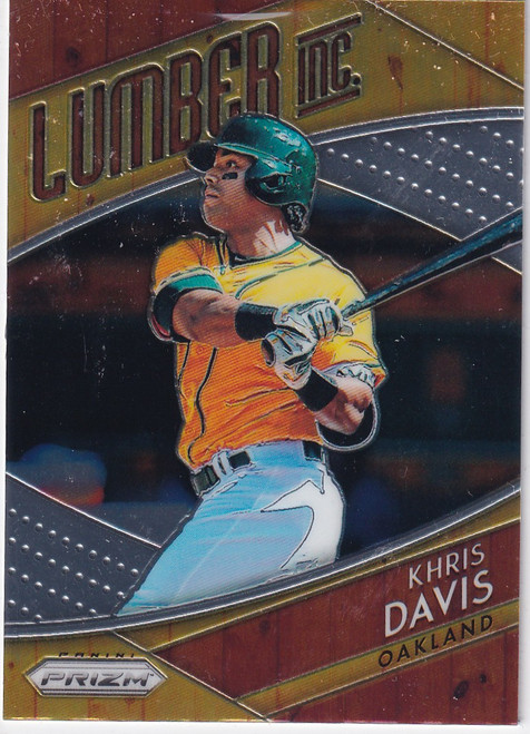 2019 PRIZM #LI1 KHRIS DAVIS LUMBER- OAKLAND ATHLETICS