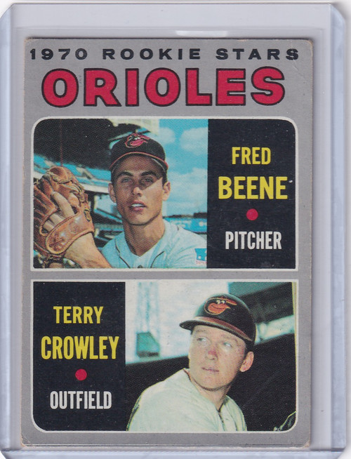 1970 Topps Baseball #121 Orioles Rookies - Fred Beene / Terry Crowley RC