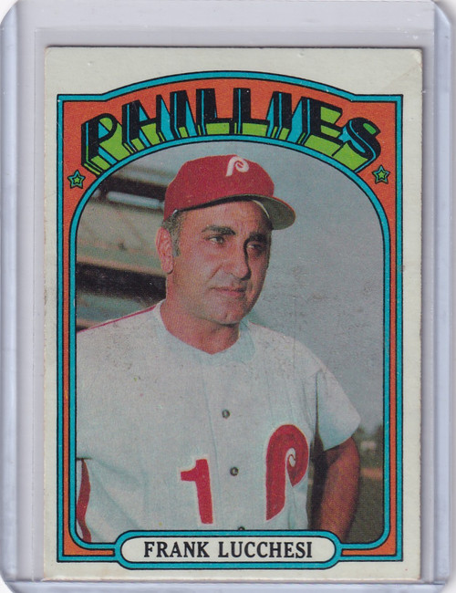 1972 Topps Baseball #188 Frank Lucchesi MGR - Philadelphia Phillies