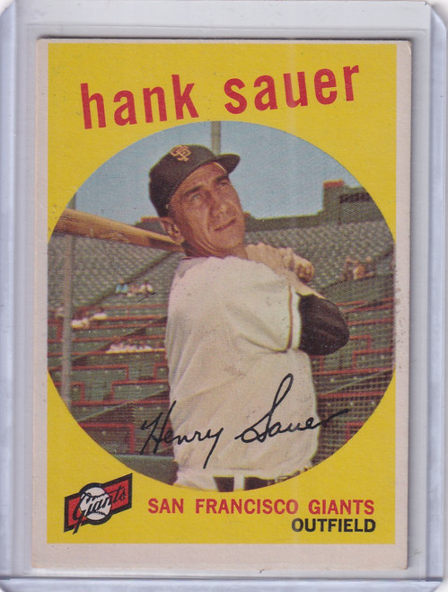 1959 Topps Baseball #404 Hank Sauer - San Francisco Giants